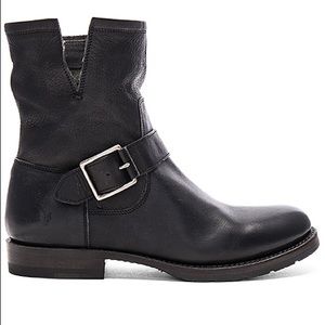 Frye Natalie Short Engineer Boot in Black